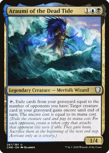 Araumi of the Dead Tide, Magic card CMR 267 — Commander Legends set