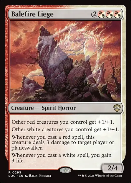 Balefire Liege, Magic card SOC 295 — Secrets of Strixhaven Commander set