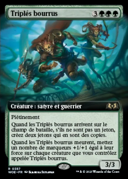 Triplés bourrus, carte Magic WOE 357 — extension Wilds of Eldraine
