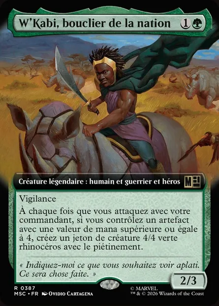 W'Kabi, bouclier de la nation, carte Magic MSC 387 — extension Marvel Super Heroes Commander