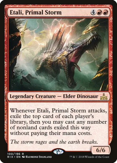 Etali, Primal Storm, Magic card RIX 100 — Rivals of Ixalan set