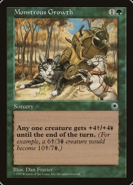 Monstrous Growth, Magic card POR 173† — Portal set
