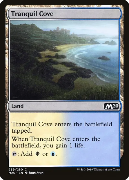 Tranquil Cove, Magic card M20 259 — Core Set 2020 set