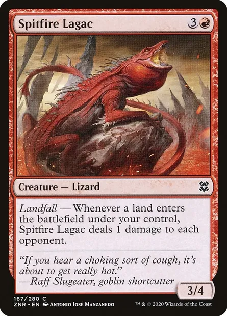 Spitfire Lagac, Magic card ZNR 167 — Zendikar Rising set