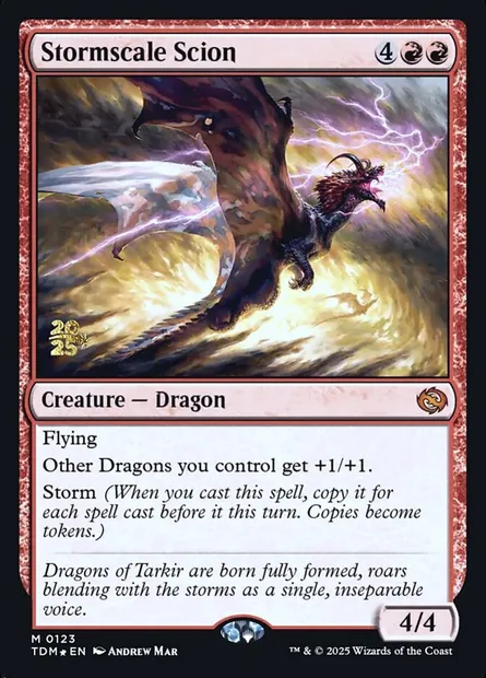 Stormscale Scion, Magic card PTDM 123s — Tarkir: Dragonstorm Promos set