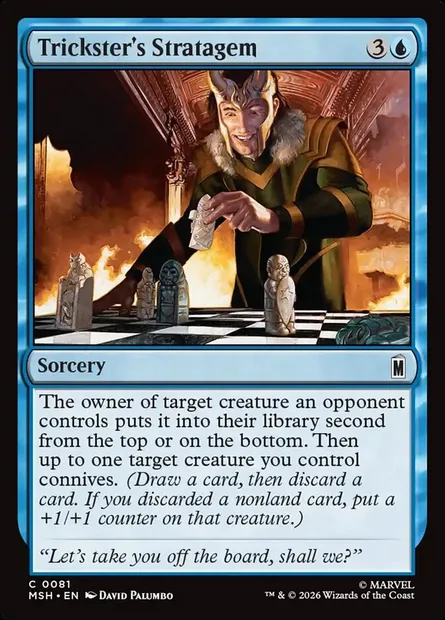 Trickster's Stratagem, Magic card MSH 81 — Marvel Super Heroes set