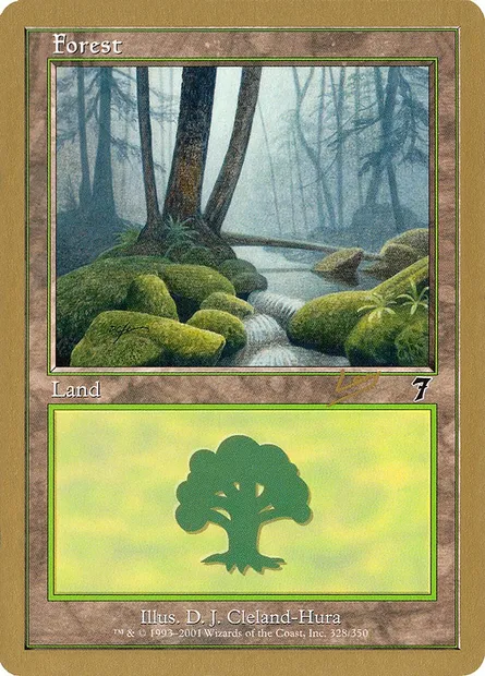 Forest, Magic card WC02 rl328 — World Championship Decks 2002 set