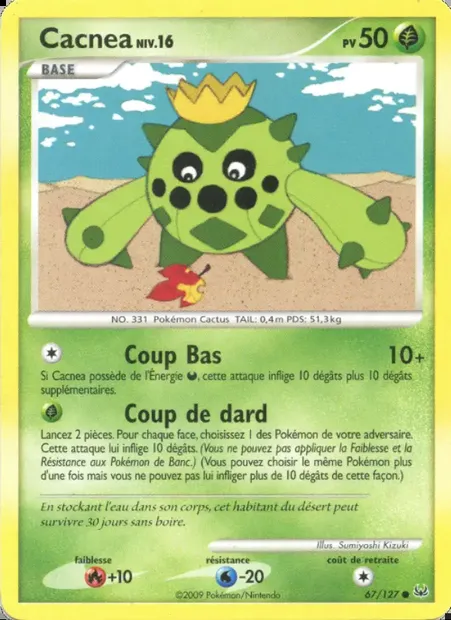 Cacnea, carte Pokémon PL 67 — extension Platine
