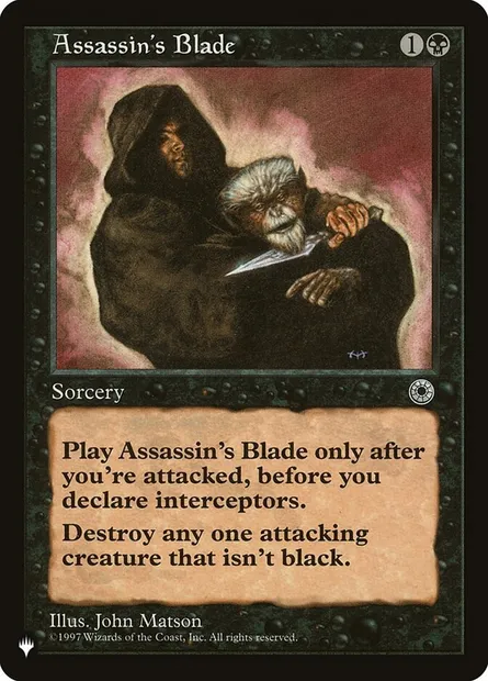 Assassin's Blade, Magic card PLST POR-80 — The List set