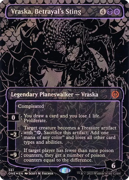 Vraska, Betrayal's Sting, Magic card ONE 361 — Phyrexia: All Will Be One set