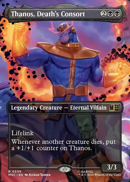 Thanos, Death's Consort, Magic card MSC 508 — Marvel Super Heroes Commander set