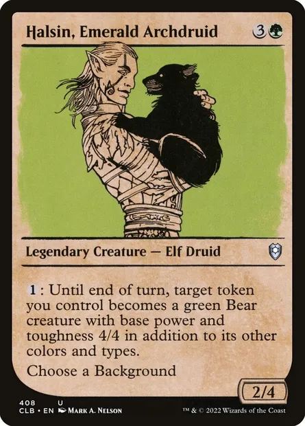 Halsin, Emerald Archdruid, Magic card CLB 408 — Commander Legends: Battle for Baldur's Gate set