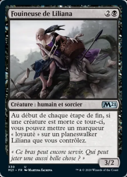 Fouineuse de Liliana, carte Magic M21 330 — extension Core Set 2021
