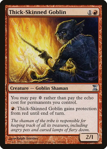 Thick-Skinned Goblin, Magic card TSP 182 — Time Spiral set