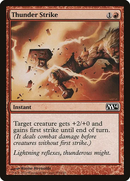 Thunder Strike, Magic card M14 159 — Magic 2014 set