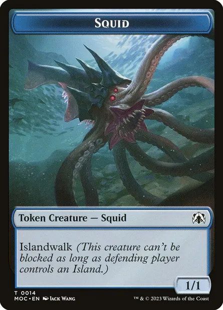 Squid, Magic card TMOC 14 — March of the Machine Commander Tokens set
