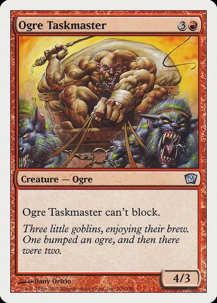 Ogre Taskmaster, Magic card 9ED 205 — Ninth Edition set