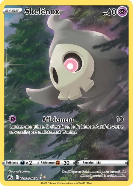 Skelénox, carte Pokémon CRZ GG28 — extension Zénith Suprême