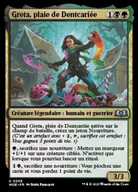 Greta, plaie de Dentcariée, carte Magic WOE 205 — extension Wilds of Eldraine