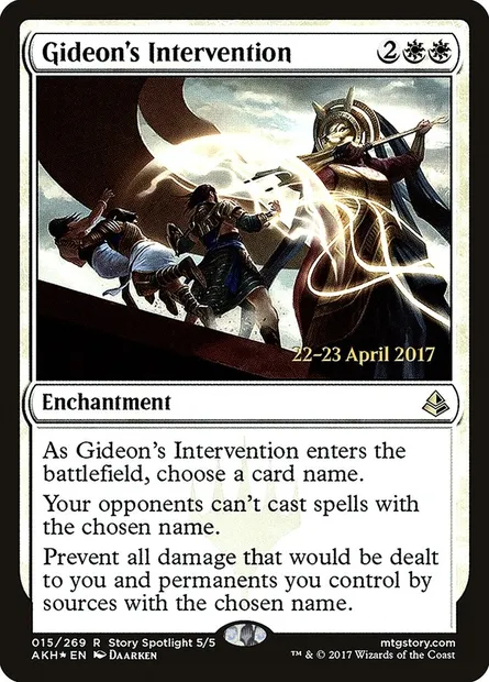 Gideon's Intervention, Magic card PAKH 15s — Amonkhet Promos set