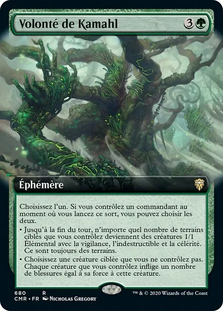 Volonté de Kamahl, carte Magic CMR 680 — extension Commander Legends