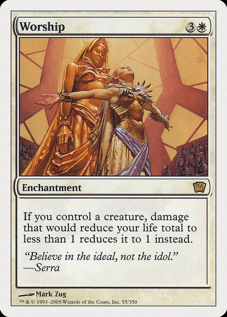 Adoration, carte Magic 9ED 55 — extension Neuvième Edition