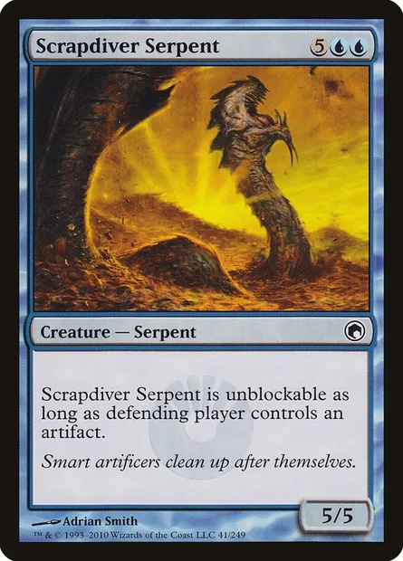 Scrapdiver Serpent, Magic card SOM 41 — Scars of Mirrodin set