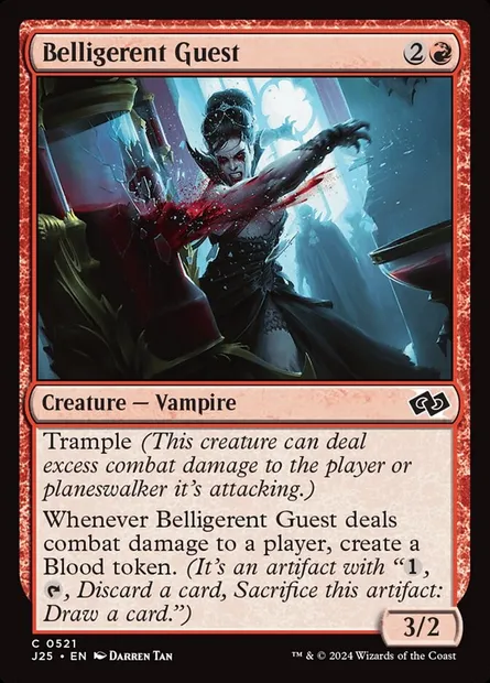 Belligerent Guest, Magic card J25 521 — Foundations Jumpstart set