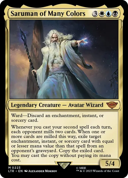 Saruman of Many Colors, Magic card LTR 223 — The Lord of the Rings: Tales of Middle-earth set