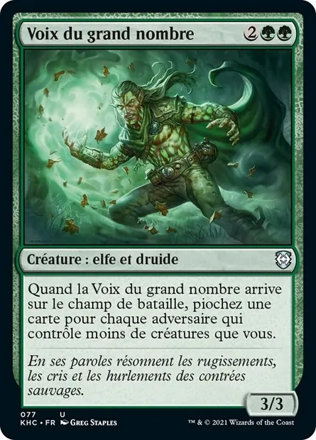 Voix du grand nombre, carte Magic KHC 77 — extension Kaldheim Commander