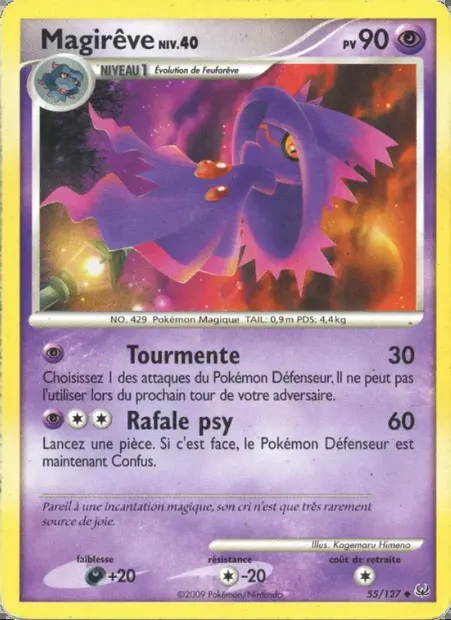 Magirêve, carte Pokémon PL 55 — extension Platine