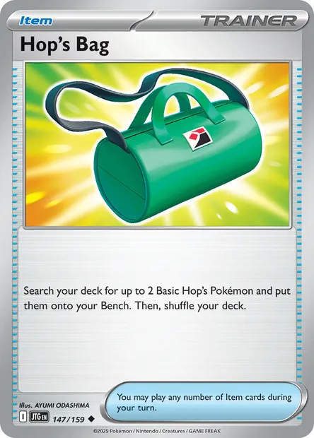 Hop's Bag, Pokémon card JTG 147 — Journey Together set