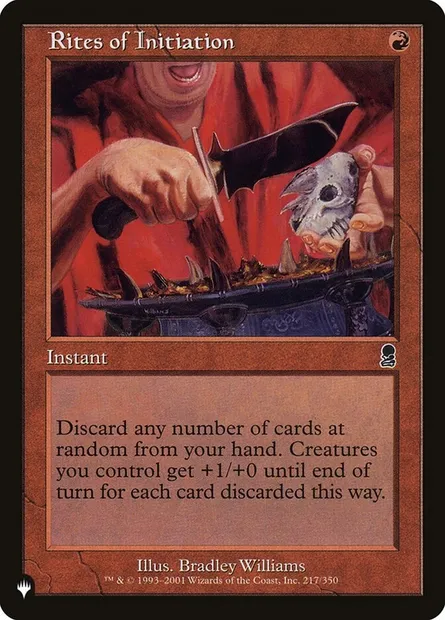 Rites of Initiation, Magic card PLST ODY-217 — The List set