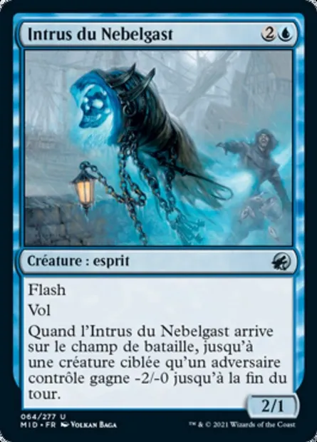 Intrus du Nebelgast, carte Magic MID 64 — extension Innistrad : chasse de minuit
