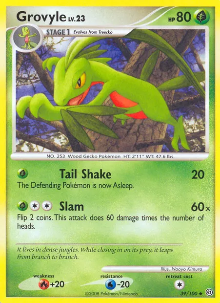 Grovyle, Pokémon card SF 39 — Stormfront set