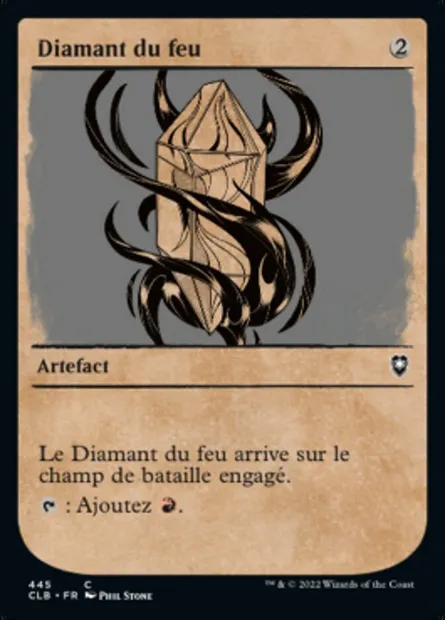 Diamant du feu, carte Magic CLB 445 — extension Commander Légendes : la bataille de la Porte de Baldur