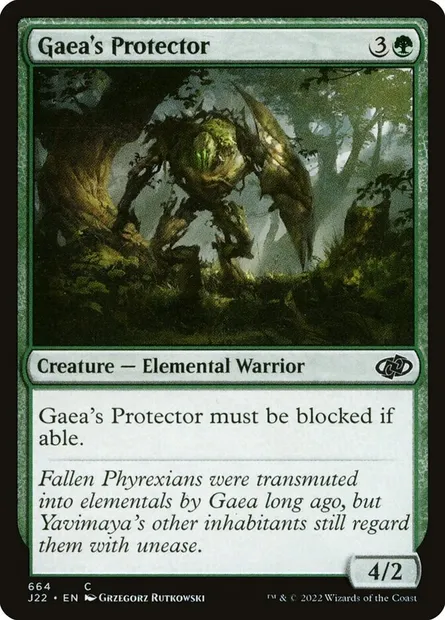 Gaea's Protector, Magic card J22 664 — Jumpstart 2022 set