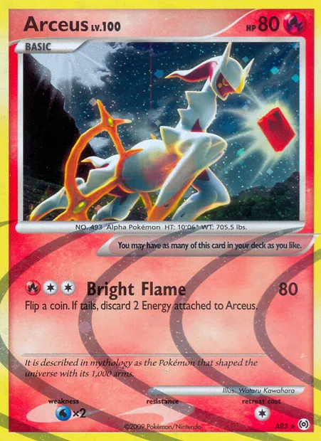 Arceus, Pokémon card AR 3 — Arceus set