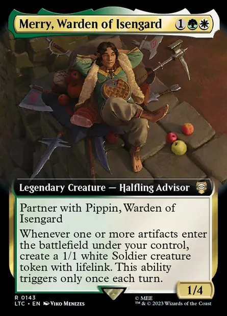 Merry, Warden of Isengard, Magic card LTC 143 — Tales of Middle-earth Commander set