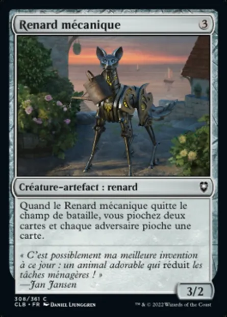 Renard mécanique, carte Magic CLB 308 — extension Commander Légendes : la bataille de la Porte de Baldur