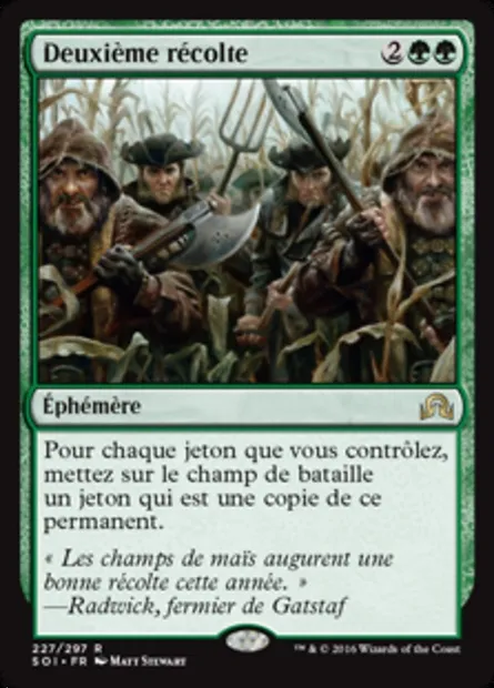Deuxième récolte, carte Magic SOI 227 — extension Ténèbres sur Innistrad