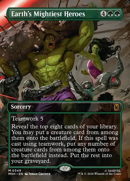 Earth's Mightiest Heroes, Magic card MSH 349 — Marvel Super Heroes set