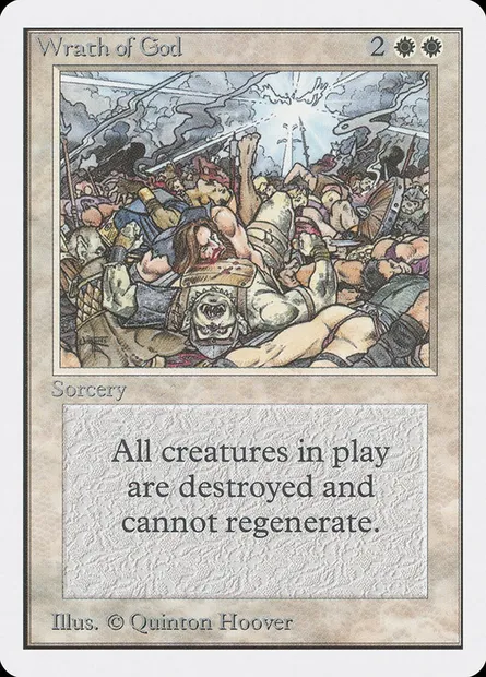 Wrath of God, Magic card 2ED 46 — Unlimited Edition set