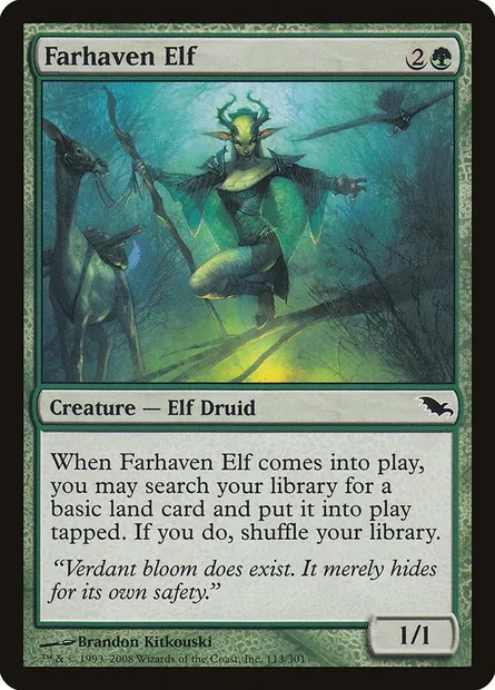 Farhaven Elf, Magic card SHM 113 — Shadowmoor set