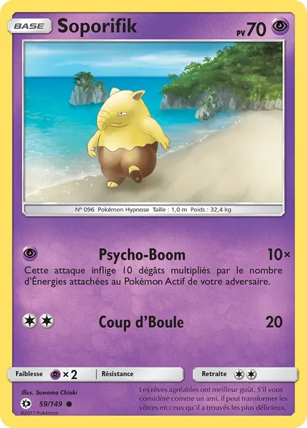 Soporifik, carte Pokémon SUM 59 — extension Soleil et Lune