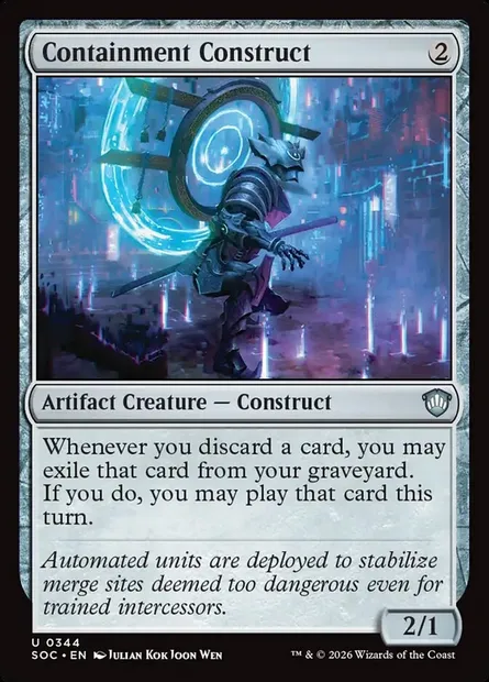 Construction de confinement, carte Magic SOC 344 — extension Secrets of Strixhaven Commander