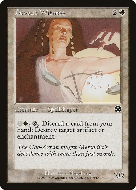 Devout Witness, Magic card MMQ 17 — Mercadian Masques set