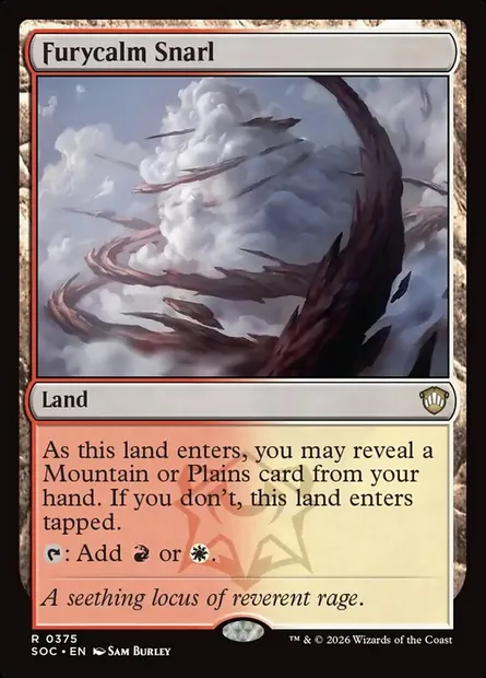 Furycalm Snarl, Magic card SOC 375 — Secrets of Strixhaven Commander set