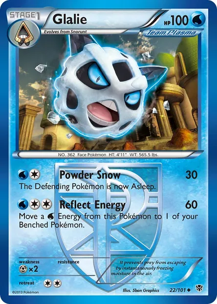 Glalie, Pokémon card PLB 22 — Plasma Blast set