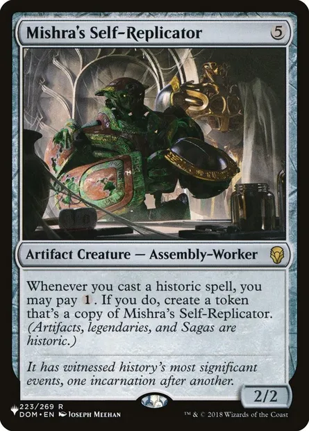 Auto-réplicateur de Mishra, carte Magic PLST DOM-223 — extension The List